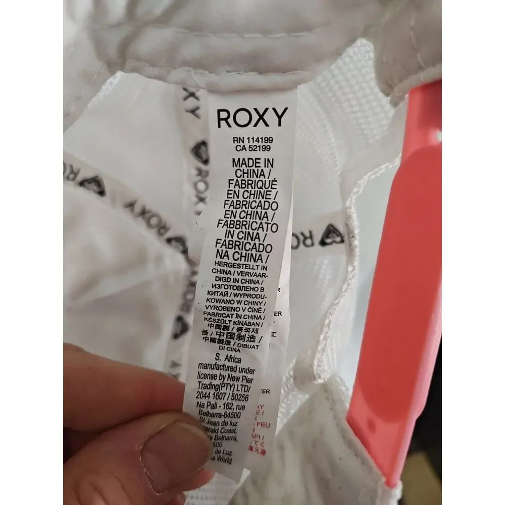 Roxy Lightweight Baseball‎ Hat Pink White Adjustable Summer Cap trucker Women's
